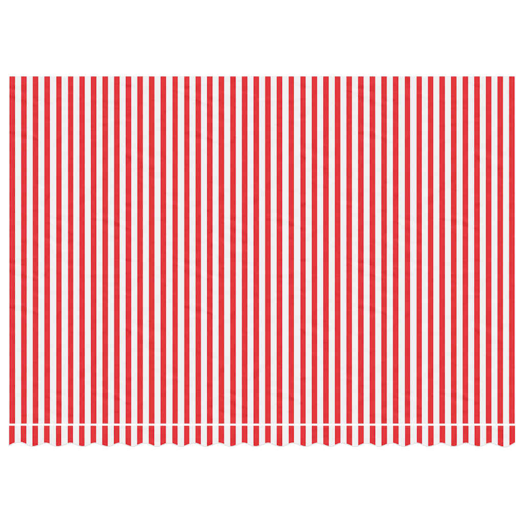 Vidaxl vervangingsdoek voor luifel gestreept 4,5x3 m rood en wit