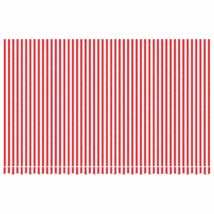 Vidaxl vervangingsdoek voor luifel gestreept 5x3 m rood en wit