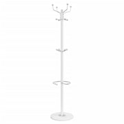 Vidaxl kapstok met parapluhouder 180 cm gepoedercoat ijzer wit - afbeelding 2