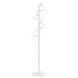 Vidaxl kapstok 183 cm gepoedercoat ijzer wit - afbeelding 2