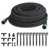 Vidaxl druppelslang 0,6'' 25 m rubber zwart