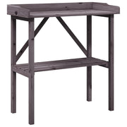 Vidaxl plantentafel met schap 78x38x82,5 cm vurenhout grijs - afbeelding 2