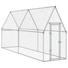 Vidaxl kippenhok 400x100x190 cm gegalvaniseerd staal zilverkleurig