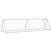Vidaxl kippenhok 400x105x91 cm gegalvaniseerd staal zilverkleurig - afbeelding 2