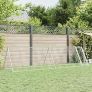 Vidaxl kippenhok 400x105x91 cm gegalvaniseerd staal zilverkleurig - afbeelding 1