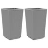 Vidaxl plantenbakken 2 st 32,5x32,5x57 cm polypropeen lichtgrijs
