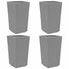 Vidaxl plantenbakken 4 st 32,5x32,5x57 cm polypropeen lichtgrijs