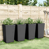 Vidaxl plantenbakken 4 st 32,5x32,5x57 cm polypropeen zwart