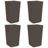 Vidaxl plantenbakken 4 st 32,5x32,5x57 cm polypropeen bruin