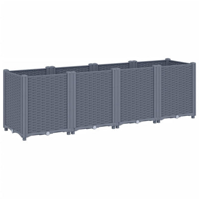 Vidaxl plantenbak 160x40x53 cm polypropeen blauwgrijs