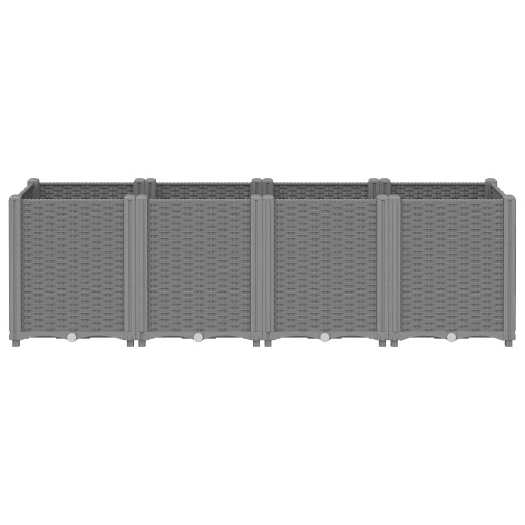 Vidaxl plantenbak 160x40x53 cm polypropeen lichtgrijs