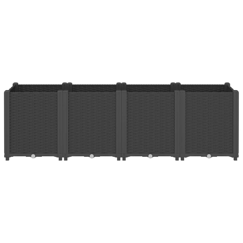 Vidaxl plantenbak 160x40x53 cm polypropeen zwart