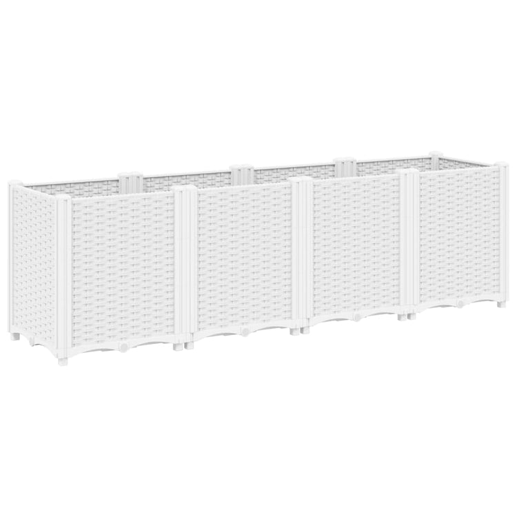 Vidaxl plantenbak 160x40x53 cm polypropeen wit