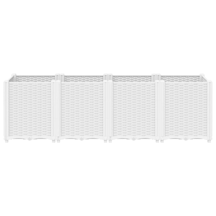 Vidaxl plantenbak 160x40x53 cm polypropeen wit