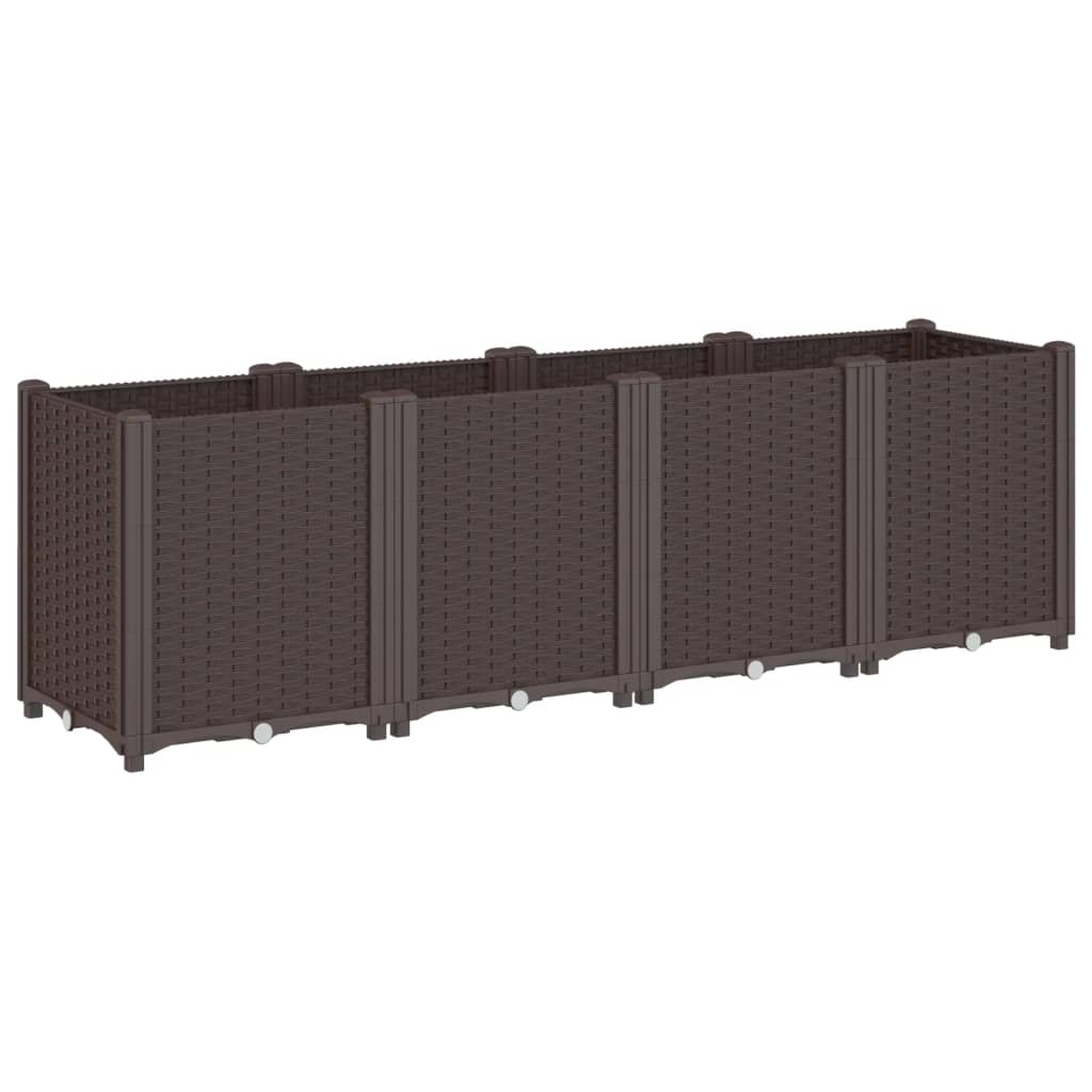 Vidaxl plantenbak 160x40x53 cm polypropeen bruin