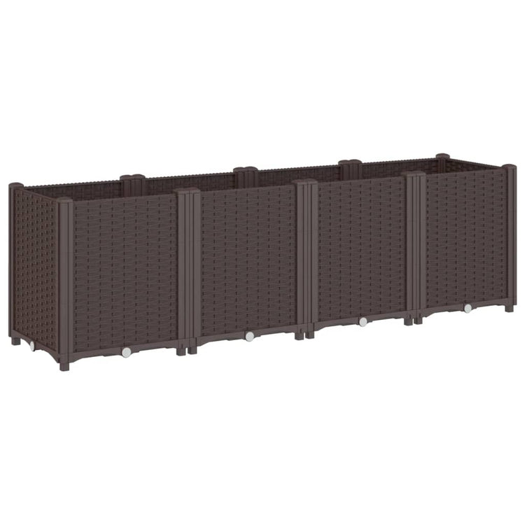 Vidaxl plantenbak 160x40x53 cm polypropeen bruin