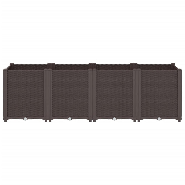 Vidaxl plantenbak 160x40x53 cm polypropeen bruin