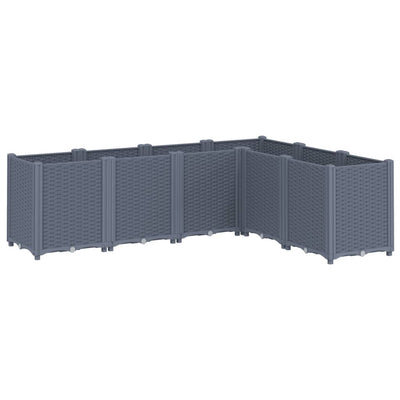 Vidaxl plantenbak 160x120x53 cm polypropeen blauwgrijs