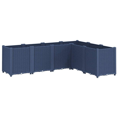 Vidaxl plantenbak 160x120x53 cm polypropeen blauwgrijs