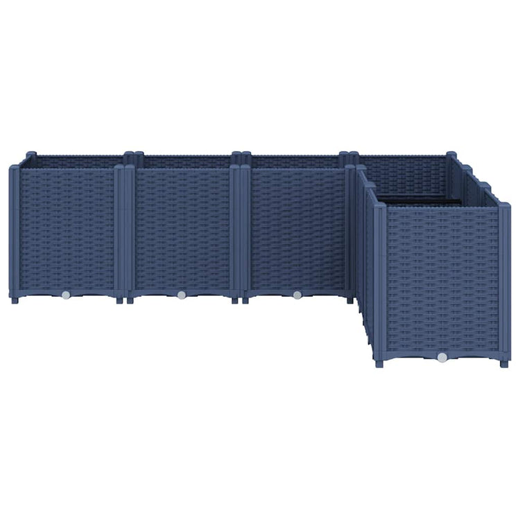 Vidaxl plantenbak 160x120x53 cm polypropeen blauwgrijs