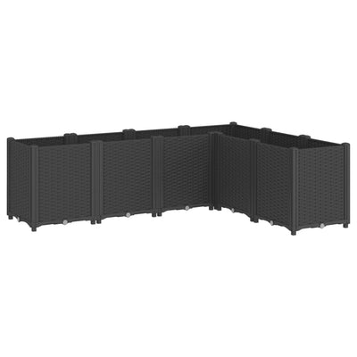 Vidaxl plantenbak 160x120x53 cm polypropeen zwart