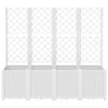 Vidaxl plantenbak met latwerk 160x40x140 cm polypropeen wit