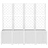 Vidaxl plantenbak met latwerk 160x40x140 cm polypropeen wit