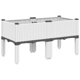 Vidaxl plantenbak met poten 80x40x42 cm polypropeen wit - afbeelding 2