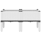 Vidaxl plantenbak met poten 80x40x42 cm polypropeen wit - afbeelding 3