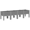 Vidaxl plantenbak met poten 160x40x42 cm polypropeen lichtgrijs
