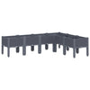 Vidaxl plantenbak met poten 160x120x42 cm polypropeen blauwgrijs