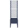 Vidaxl plantenbak met latwerk 40x40x142 cm polypropeen blauwgrijs