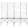 Vidaxl plantenbak met latwerk 160x40x142 cm polypropeen wit