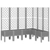 Vidaxl plantenbak met latwerk 160x120x142 cm polypropeen lichtgrijs