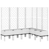 Vidaxl plantenbak met latwerk 160x120x142 cm polypropeen wit