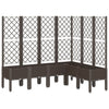 Vidaxl plantenbak met latwerk 160x120x142 cm polypropeen bruin