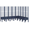 Vidaxl plantenbak met latwerk 200x160x142 cm polypropeen blauwgrijs