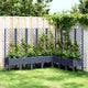 Vidaxl plantenbak met latwerk 200x160x142 cm polypropeen blauwgrijs