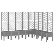 Vidaxl plantenbak met latwerk 200x160x142 cm polypropeen lichtgrijs - afbeelding 2