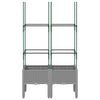 Vidaxl plantenbak met latwerk 80x40x142,5 cm polypropeen lichtgrijs