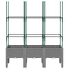 Vidaxl plantenbak met latwerk 120x40x142,5 cm polypropeen lichtgrijs