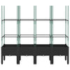 Vidaxl plantenbak met latwerk 160x40x142,5 cm polypropeen zwart
