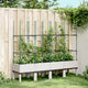 Vidaxl plantenbak met latwerk 160x40x142,5 cm polypropeen wit