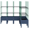 Vidaxl plantenbak met latwerk 160x120x142,5 cm polypropeen blauwgrijs