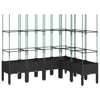 Vidaxl plantenbak met latwerk 160x120x142,5 cm polypropeen zwart