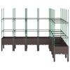 Vidaxl plantenbak met latwerk 200x160x142,5 cm polypropeen bruin
