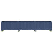 Vidaxl plantenbak met wielen 240x50x54 cm polypropeen blauwgrijs - afbeelding 3