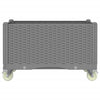 Vidaxl plantenbak met wielen 80x50x54 cm polypropeen lichtgrijs