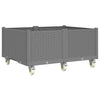 Vidaxl plantenbak met wielen 100x80x54 cm polypropeen lichtgrijs