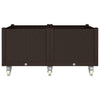 Vidaxl plantenbak met wielen 100x80x54 cm polypropeen bruin